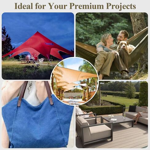 Foreate Waterproof Canvas Fabric by The Yard 600D Fade & UV Resistant Indoor Outdoor Oxford Fabric 58" W Upholstery Polyester Material for Patio Chairs Tent Camping DIY, 1 Yard Khaki in Saudi Arabia