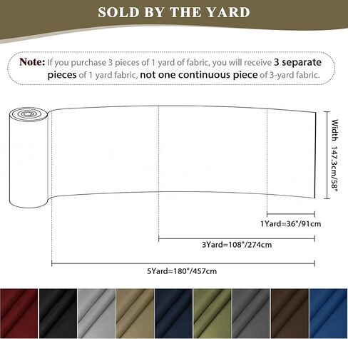Foreate Waterproof Canvas Fabric by The Yard 600D Fade & UV Resistant Indoor Outdoor Oxford Fabric 58" W Upholstery Polyester Material for Patio Chairs Tent Camping DIY, 1 Yard Khaki in Saudi Arabia