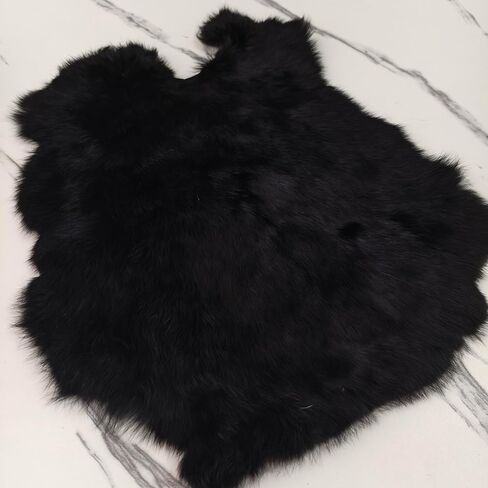 Bulk Craft Rabbit Skin Fur Pelt (5-Pack) - Premium Rabbit Pelts Fur Hide for Decor, Cat/Dog Toys, Sewing & Crafts Dye Black in Saudi Arabia