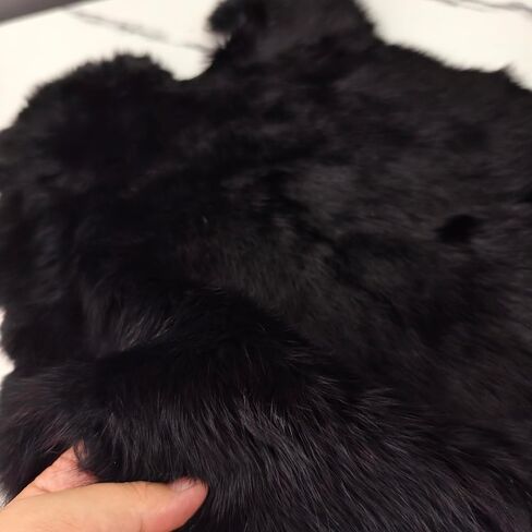 Bulk Craft Rabbit Skin Fur Pelt (5-Pack) - Premium Rabbit Pelts Fur Hide for Decor, Cat/Dog Toys, Sewing & Crafts Dye Black in Saudi Arabia