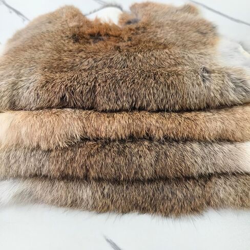 Bulk Craft Rabbit Skin Fur Pelt (5-Pack) - Premium Rabbit Pelts Fur Hide for Decor, Cat/Dog Toys, Sewing & Crafts Dye Black in Saudi Arabia