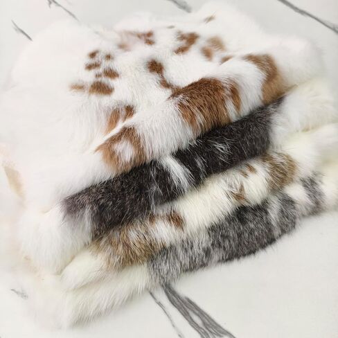 Bulk Craft Rabbit Skin Fur Pelt (5-Pack) - Premium Rabbit Pelts Fur Hide for Decor, Cat/Dog Toys, Sewing & Crafts Dye Black in Saudi Arabia