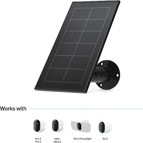 Arlo Solar Panel Charger VMA5600B Works with Arlo Pro 5S 2K, Pro 4, Pro 3, Floodlight, Ultra 2, Ultra, and Go 2 Cameras (Renewed) in Kuwait
