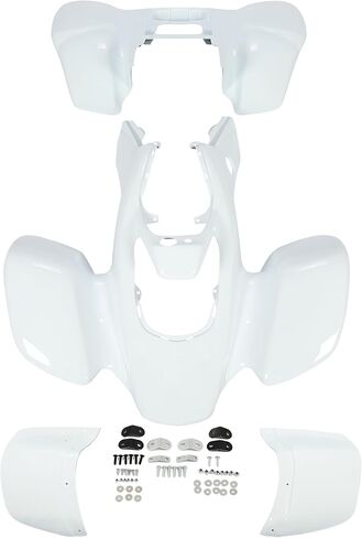 HECASA Front & Rear Fenders Compatible with 1999-2004 Honda TRX 400EX Mud Guard Kit ABS Plastic -White in Kuwait