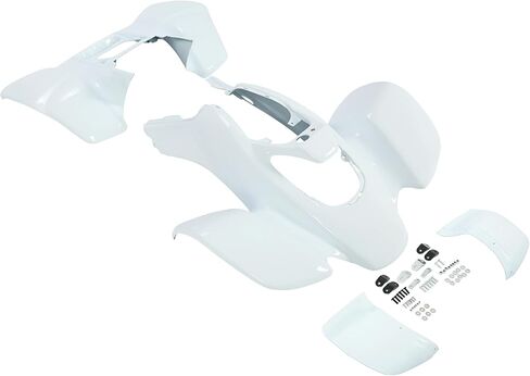 HECASA Front & Rear Fenders Compatible with 1999-2004 Honda TRX 400EX Mud Guard Kit ABS Plastic -White in Kuwait