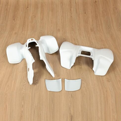 HECASA Front & Rear Fenders Compatible with 1999-2004 Honda TRX 400EX Mud Guard Kit ABS Plastic -White in Kuwait