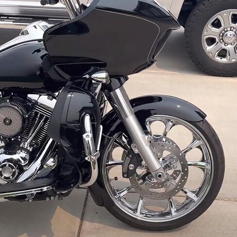 Motorcycle Front Fender Mudguards Fit for Harley Bagger Touring Road King Electra Glide Street Glide FLHR FLHX (Unpainted, for 19inch 120 / R19 Wheel) in Kuwait