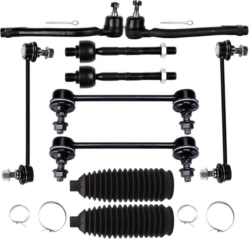 SCITOO 10pcs Steering Tie Rod Kit Fit For Hyundai Elantra Front Inner Tie Rod End Front Outer Tie Rod End Front Sway Bar Link Rear Sway Bar Link Front Rack Steering Boot in Kuwait