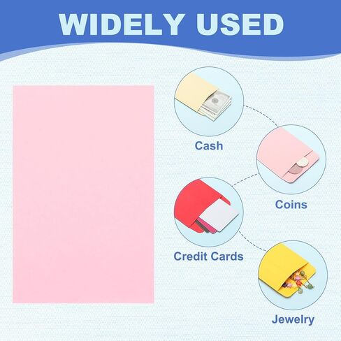 PATIKIL Money Envelope, 100 Pack 3.5" x 2.2" Cash Envelopes Money Holder Bags Budgeting Saving Challenge Letter for Gift Coins Checks Tickets Jewelry Passport Card, Pink in Kuwait