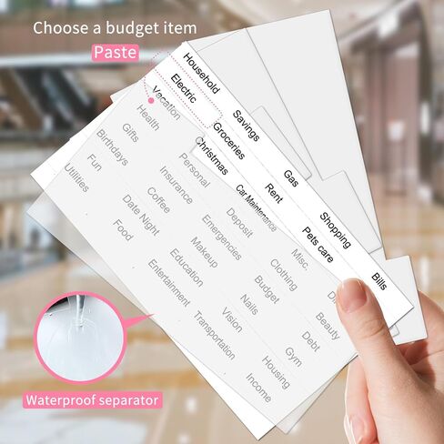 Cash Envelope Wallet for Budgeting, PU Leather Cute Cash Pouch with 4 Cash Dividers & 1 Category Stickers, Reusable Money Holder for Men and Women Boho Leopard Hearts in Saudi Arabia