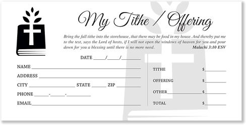 500 Church Offering | Tithe Donation Envelopes in Saudi Arabia