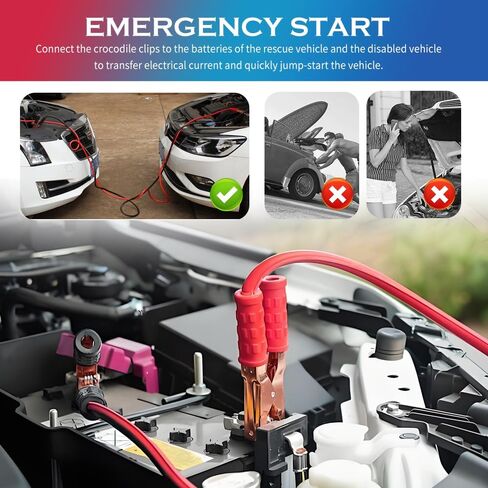 67" 150A Car Jumper Cables Heavy Duty,Automotive Battery Jumper Cables with Alligator Clips for Jump Starting Dead or Weak Batteries,Portable Jumpers Cable Kit for Most Vehicles in Kuwait
