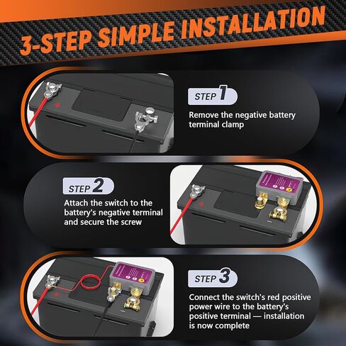 Remote Battery Disconnect Switch12V/24V 240A, Battery Kill Switch with Anti-Shutdown Mode Voltage Protection, Prevent Battery Drain for Car Truck RV ATV Boat (Flat Installation) in Saudi Arabia