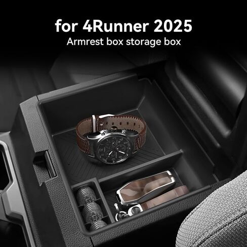 Center Console Organizer Fits Toyota 4Runner Accessories 2025 2026 Storage Box with Coin Slot Tray Divider Automotive Middle Consoles Organizers in Saudi Arabia