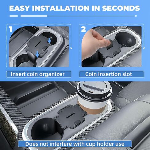 EDBETOS Center Console Coin Organizer Tray for 2019-2022 Chevy Silverado 1500 & GMC Sierra 1500/2020-2023 Silverado/Sierra 2500HD 3500HD Accessories Coin Holder Insert,Full Console Bucket Seats Only in Kuwait