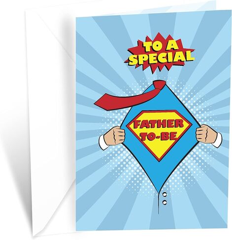 Prime Greetings Father's Day Card For Father To Be, Expecting Dad, Expectant Fathers, Dad To Be, Made in America, Eco-Friendly, Thick Card Stock with Premium Envelope, Packaged in Protective Mailer in Saudi Arabia