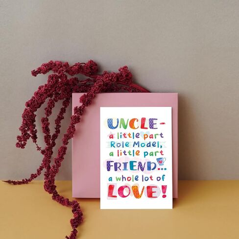 SuperShunhu Father's Day Card for Uncle, Heartfelt Happy Father's Day Uncle Card from Niece or Nephew, Sentimental Uncle Father's Day Card in Kuwait