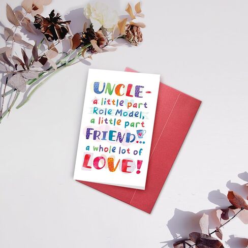 SuperShunhu Father's Day Card for Uncle, Heartfelt Happy Father's Day Uncle Card from Niece or Nephew, Sentimental Uncle Father's Day Card in Kuwait