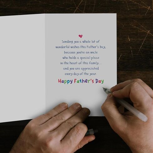 SuperShunhu Father's Day Card for Uncle, Heartfelt Happy Father's Day Uncle Card from Niece or Nephew, Sentimental Uncle Father's Day Card in Kuwait