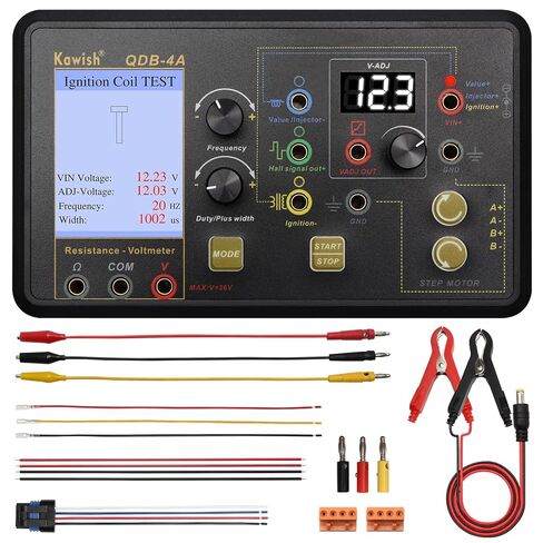 Automotive Ignition Coil Tester, Actuator Testers with Large LCD, All-in-One Spark Plug Tester, Coil Pack & Solenoid Testers, Injector & PWM Signal Generator, Stepper Motor Diagnostic Upgraded QDB3A in Saudi Arabia