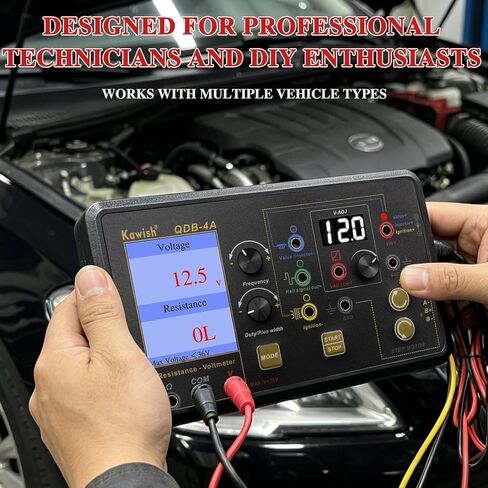 Automotive Ignition Coil Tester, Actuator Testers with Large LCD, All-in-One Spark Plug Tester, Coil Pack & Solenoid Testers, Injector & PWM Signal Generator, Stepper Motor Diagnostic Upgraded QDB3A in Saudi Arabia