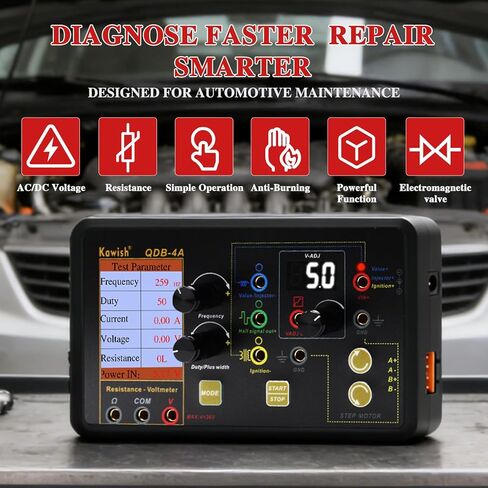 Automotive Ignition Coil Tester, Actuator Testers with Large LCD, All-in-One Spark Plug Tester, Coil Pack & Solenoid Testers, Injector & PWM Signal Generator, Stepper Motor Diagnostic Upgraded QDB3A in Saudi Arabia