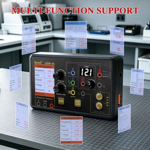 Automotive Ignition Coil Tester, Actuator Testers with Large LCD, All-in-One Spark Plug Tester, Coil Pack & Solenoid Testers, Injector & PWM Signal Generator, Stepper Motor Diagnostic Upgraded QDB3A in Saudi Arabia