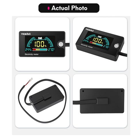 Battery Capacity Voltage Meter, 8-100V LCD Digital Battery Monitor, Lead Acid & Lithium Li-ion B-attery Tester, Universal B-attery Level Indicator for Golf Cart RV Marine Motorcycle Car Solar System in Kuwait