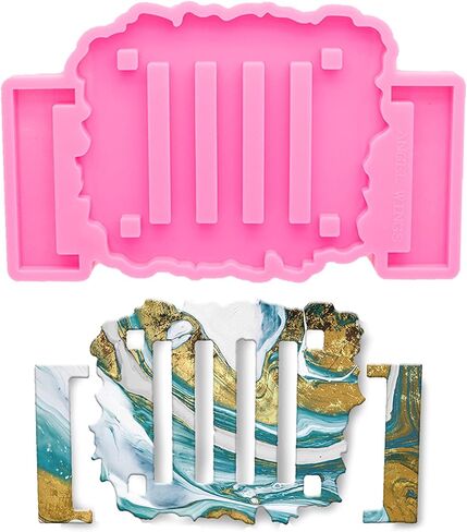 Super Shiny Silicone Mold for Coaster Stand Holder DIY Crafts Decorations Making Tools Silicon Resin Mold fit for 9cm Slot Resin Molds DIY Slot Mold for Coaster or Resin Craft Organization in Kuwait