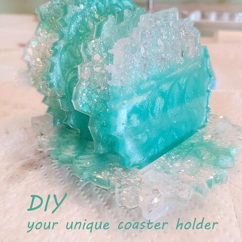 Super Shiny Silicone Mold for Coaster Stand Holder DIY Crafts Decorations Making Tools Silicon Resin Mold fit for 9cm Slot Resin Molds DIY Slot Mold for Coaster or Resin Craft Organization in Kuwait