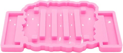 Super Shiny Silicone Mold for Coaster Stand Holder DIY Crafts Decorations Making Tools Silicon Resin Mold fit for 9cm Slot Resin Molds DIY Slot Mold for Coaster or Resin Craft Organization in Kuwait