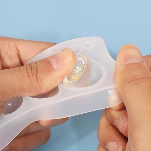 4 PCS Cabochon Gem Silicone Mold, Sphere Molds for Resin Clear Round Silicone Mold for Making Earrings Jewelry Making Crafting Projects in Kuwait