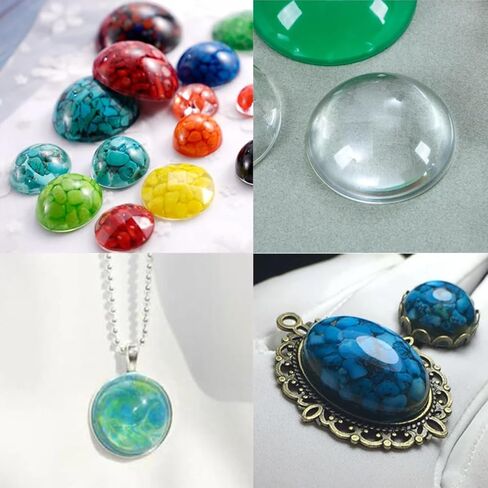 4 PCS Cabochon Gem Silicone Mold, Sphere Molds for Resin Clear Round Silicone Mold for Making Earrings Jewelry Making Crafting Projects in Kuwait