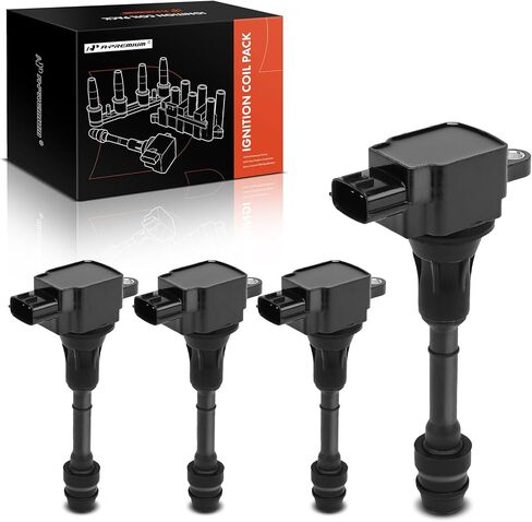 A-Premium Set of 4 Ignition Coil Pack Compatible with Nissan Altima 2002-2006, Sentra 2002-2006, X-Trail 2002-2013, L4 2.5L, Replace# 22448-8H310 in Kuwait