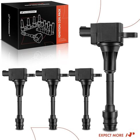 A-Premium Set of 4 Ignition Coil Pack Compatible with Nissan Altima 2002-2006, Sentra 2002-2006, X-Trail 2002-2013, L4 2.5L, Replace# 22448-8H310 in Kuwait
