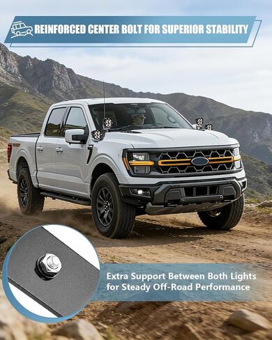 دعامات تثبيت غطاء محرك السيارة بشريط الضوء المزدوج لـ F150 (2015–2025)، زوج تركيب غطاء محرك السيارة من سبائك الألومنيوم بدون حفر in Kuwait