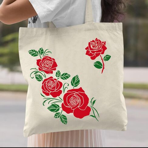 Flower Stencils for Painting Rose Stencil Reusable Floral Stencils for Wood Wall Furniture Fabrics DIY Crafts Decor in Saudi Arabia