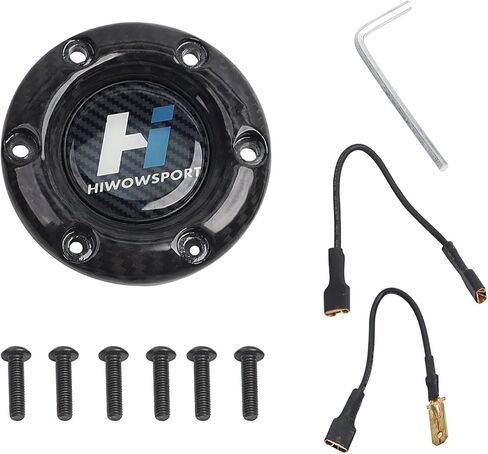Carbon Fiber Steering Wheel Horn Button 6 bolts For Flashpower,MoMo,NRG,Nadi,Hiwowsport in Saudi Arabia