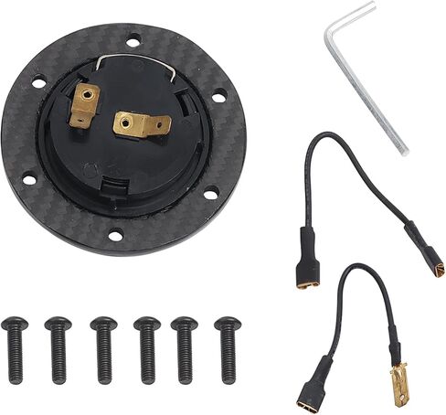Carbon Fiber Steering Wheel Horn Button 6 bolts For Flashpower,MoMo,NRG,Nadi,Hiwowsport in Saudi Arabia