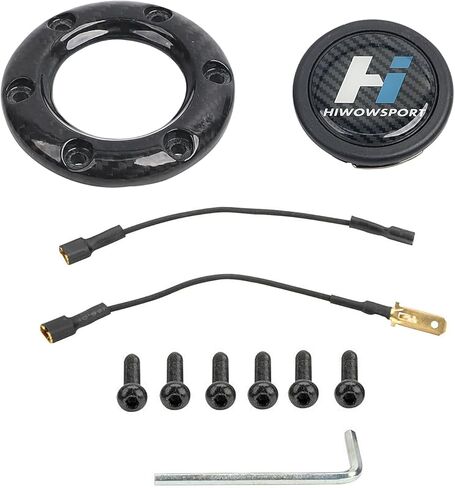 Carbon Fiber Steering Wheel Horn Button 6 bolts For Flashpower,MoMo,NRG,Nadi,Hiwowsport in Saudi Arabia