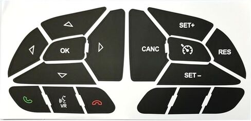 Button Repair Stickers for DODGE CHARGER 2016-2022 Steering Wheel Button Repair Decals Vehicles Decal Replacement Fits in Saudi Arabia