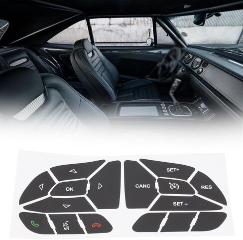Button Repair Stickers for DODGE CHARGER 2016-2022 Steering Wheel Button Repair Decals Vehicles Decal Replacement Fits in Saudi Arabia