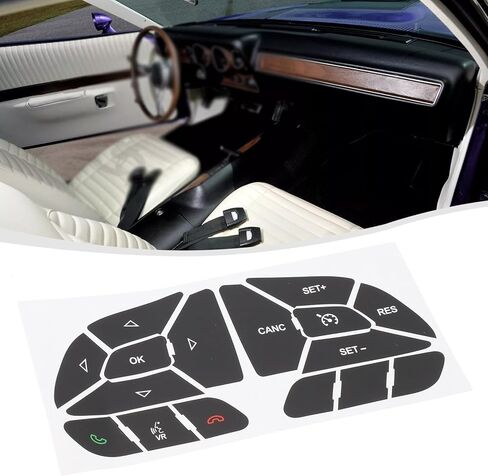 Button Repair Stickers for DODGE CHARGER 2016-2022 Steering Wheel Button Repair Decals Vehicles Decal Replacement Fits in Saudi Arabia