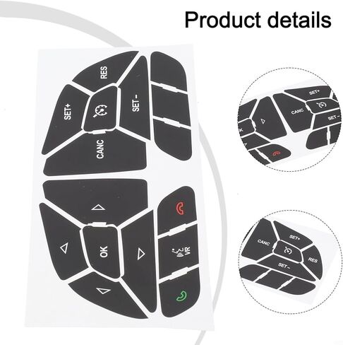 Button Repair Stickers for DODGE CHARGER 2016-2022 Steering Wheel Button Repair Decals Vehicles Decal Replacement Fits in Saudi Arabia