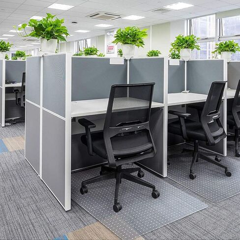 Azadx Clear Office Chair Mat for Low, Standard and No Pile Carpeted Floors, Plastic Computer Desk Chair Mat on Carpet for Easy Rolling, Durable Carpet Protector Mat (36 x 48'' Rectangle) in Saudi Arabia