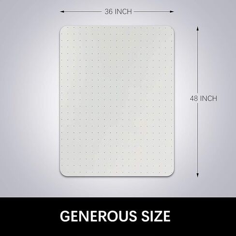 Azadx Clear Office Chair Mat for Low, Standard and No Pile Carpeted Floors, Plastic Computer Desk Chair Mat on Carpet for Easy Rolling, Durable Carpet Protector Mat (36 x 48'' Rectangle) in Saudi Arabia