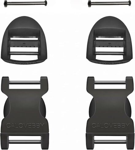 Buckles for 1" Straps: 2 Pack Side Release Buckle with Screw Pin, Heavy Duty Plastic Snap Clip Replacement for Backpack, Pet Collar, Tactical Gear, Hiking Bag (Fits 1 Inch Nylon Webbing) in Saudi Arabia