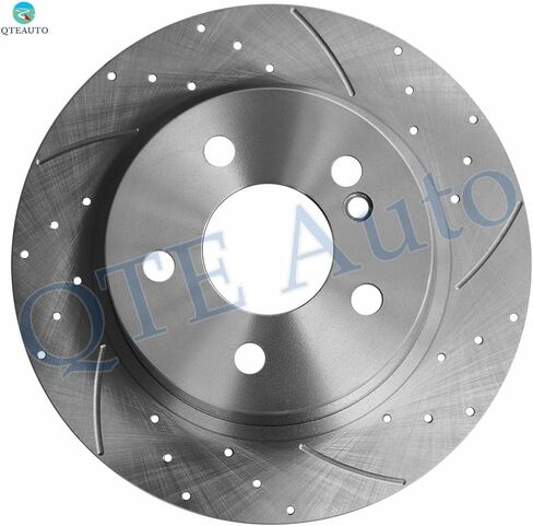 PM Auto Rear 300mm Drilled Slotted Brake Disc Rotors Compatible With 2008-2012 Mercedes-Benz C300 in Kuwait