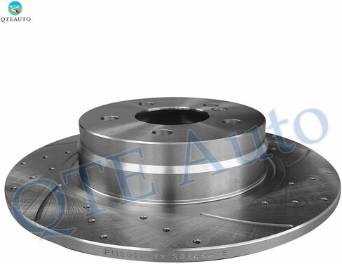 PM Auto Rear 300mm Drilled Slotted Brake Disc Rotors Compatible With 2008-2012 Mercedes-Benz C300 in Kuwait