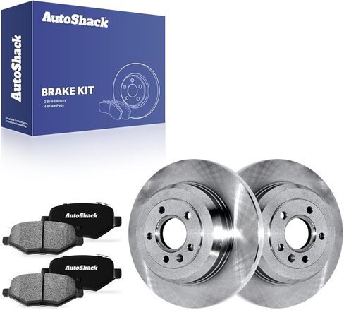 AutoShack Rear Brake Rotors & Premium Pads for Ford, Explorer 2011-2019 Edge 2011-2014, AWD FWD L4 2.0L 2.3L V6 3.5L 3.7L - E-Coated Drilled & Slotted - ShadowGuard - 12.99" (330 mm), 5-Lug in Kuwait